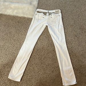 Marilyn style Robins jeans with gold crystals